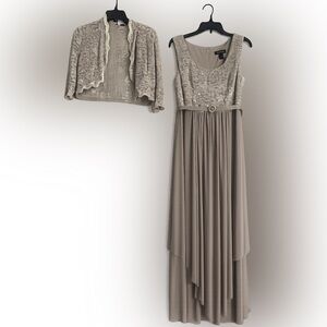 Affordable Luxury-under $60  2 Piece Lace Mother of The Bride Set